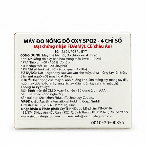 Máy đo nồng độ oxy SpO2 Dr. O2 Express+