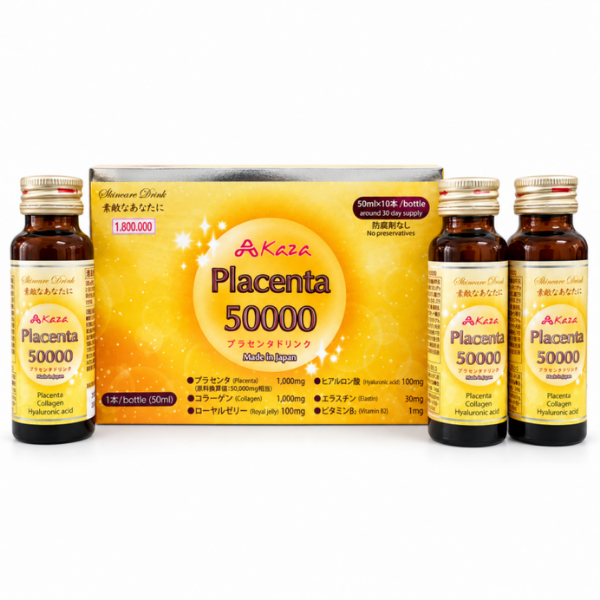 Nước uống làm đẹp da Placenta 50000 Akaza (Hộp 10 lọ)
