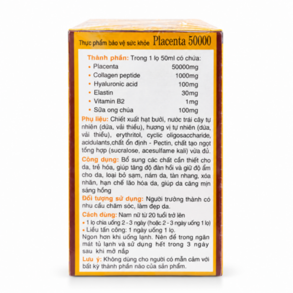 Nước uống làm đẹp da Placenta 50000 Akaza (Hộp 10 lọ)
